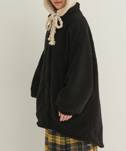 MERLOT(メルロー)の「ボアモンスターコート(ブルゾン・レディース・ライトグレー系/ブラック/オフホワイト・FREE)」の15枚目の写真