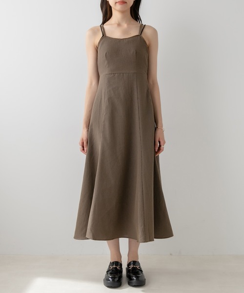 OLIVE des OLIVE(オリーブデオリーブ)の「配色パイピング3ウェイワンピース(ワンピース・レディース・ライトグレー/ブラウン/アイボリー・FREE)」の15枚目の写真