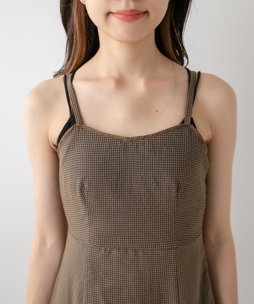 OLIVE des OLIVE(オリーブデオリーブ)の「配色パイピング3ウェイワンピース(ワンピース・レディース・ライトグレー/ブラウン/アイボリー・FREE)」の11枚目の写真