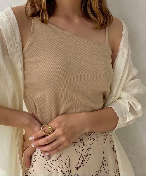 apres jour clair（アプレジュールクレア）の「【apres jour clair】アシメデザインキャミインナー【ZOZOTOWN限定アイテム】（キャミソール・レディース・ブラウン系その他/モカ/オフホワイト・フリー/X-LARGE）」の10枚目の写真