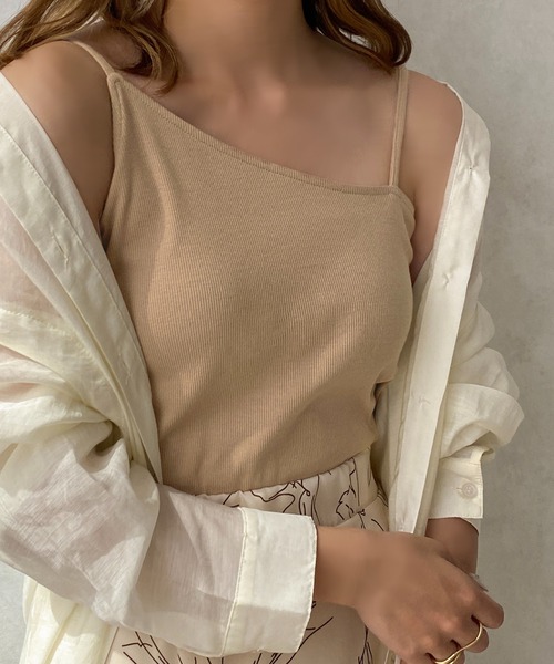 apres jour clair（アプレジュールクレア）の「【apres jour clair】アシメデザインキャミインナー【ZOZOTOWN限定アイテム】（キャミソール・レディース・ブラウン系その他/モカ/オフホワイト・フリー/X-LARGE）」の11枚目の写真