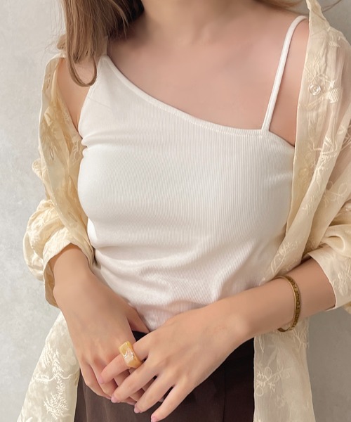 apres jour clair（アプレジュールクレア）の「【apres jour clair】アシメデザインキャミインナー【ZOZOTOWN限定アイテム】（キャミソール・レディース・ブラウン系その他/モカ/オフホワイト・フリー/X-LARGE）」の19枚目の写真