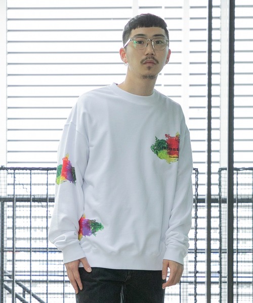 TOGA VIRILIS(トーガ ビリリース)の「Print sweat TOGA × FRUIT OF THE LOOM(スウェット・メンズ・ホワイト/ブラック・XL/L)」の1枚目の写真