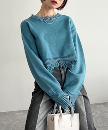 PAGEBOY | ダメージショートニット(ニット/セーター)