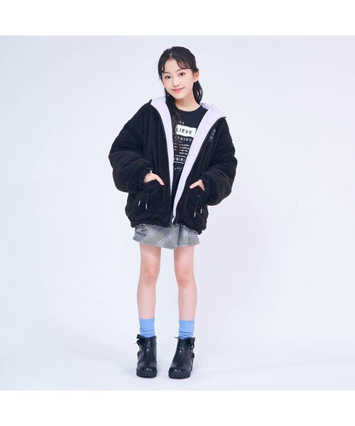 algy（アルジー）の「リバーシブル中綿ブルゾン（ブルゾン・キッズ・ブラック/ラベンダー・SMALL/MEDIUM/X-SMALL/XX-SMALL/XXX-SMALL）」の5枚目の写真