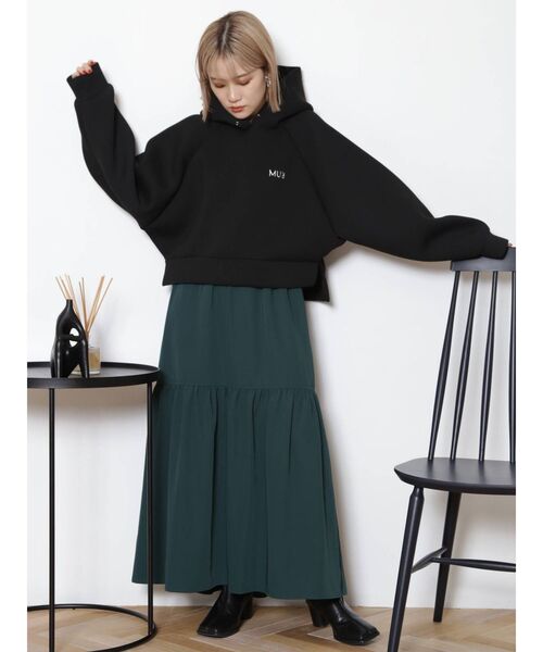 MURUA(ムルーア)の「ロゴショートパーカー(パーカー・レディース・ブラック/アイボリー/ネイビー・FREE)」の22枚目の写真