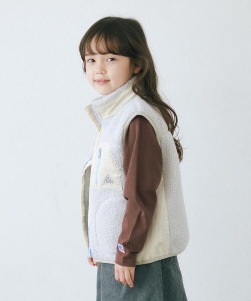 green label relaxing(グリーンレーベルリラクシング)の「タマボア ベスト(ベスト・キッズ・ライトグレー/ロイヤルブルー・110cm/100cm/120cm/130cm)」の1枚目の写真