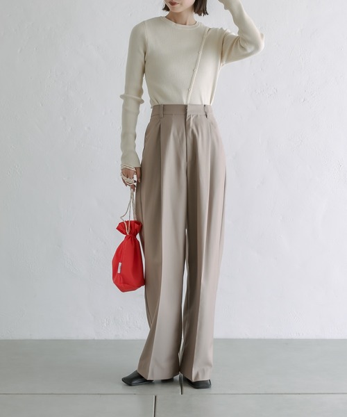 mystic（ミスティック）の「【カラバリ豊富】カットアウトスリムニット（ニット/セーター・レディース・アイボリー/ブラック/パープル/イエロー・FREE）」の13枚目の写真