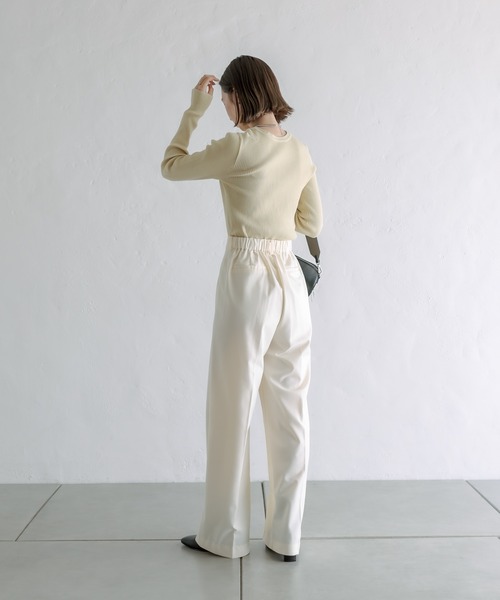 mystic（ミスティック）の「【カラバリ豊富】カットアウトスリムニット（ニット/セーター・レディース・アイボリー/ブラック/パープル/イエロー・FREE）」の19枚目の写真