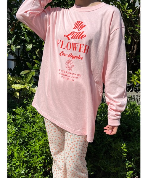 WC（ダブル シー）の「flower shop staff ロンT（Tシャツ/カットソー・レディース・ホワイト/ピンク/ブルー・FREE）」の3枚目の写真