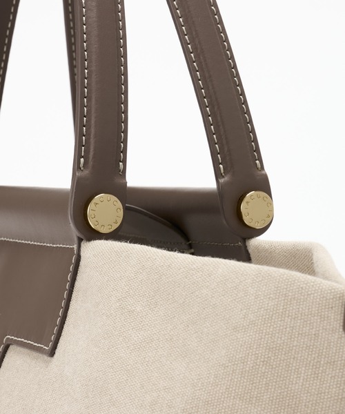 IACUCCI（イアクッチ）の「ソルベット M CANVAS/RUGA（トートバッグ・レディース・ダークブラウン/ブラック/グレイッシュベージュ・FREE）」の11枚目の写真