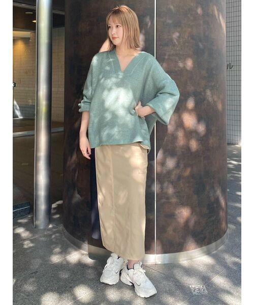 COTORICA（コトリカ）の「ボリュームスリーブキーネックニット（ニット/セーター・レディース・ベージュ/オフホワイト/グリーン・FREE）」の19枚目の写真