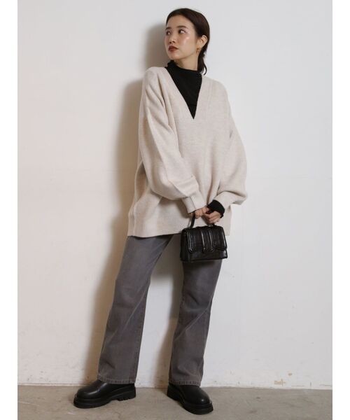 COTORICA（コトリカ）の「ボリュームスリーブキーネックニット（ニット/セーター・レディース・ベージュ/オフホワイト/グリーン・FREE）」の22枚目の写真