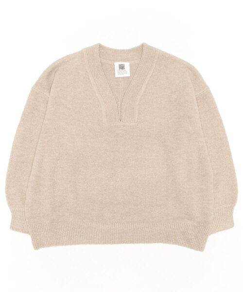 COTORICA（コトリカ）の「ボリュームスリーブキーネックニット（ニット/セーター・レディース・ベージュ/オフホワイト/グリーン・FREE）」の3枚目の写真