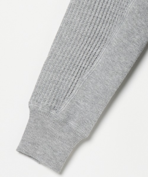 three dots(スリードッツ)の「ワッフル ジップフーディ(パーカー・メンズ・ホワイト/グレー/ネイビー・MEDIUM/LARGE/SMALL)」の9枚目の写真