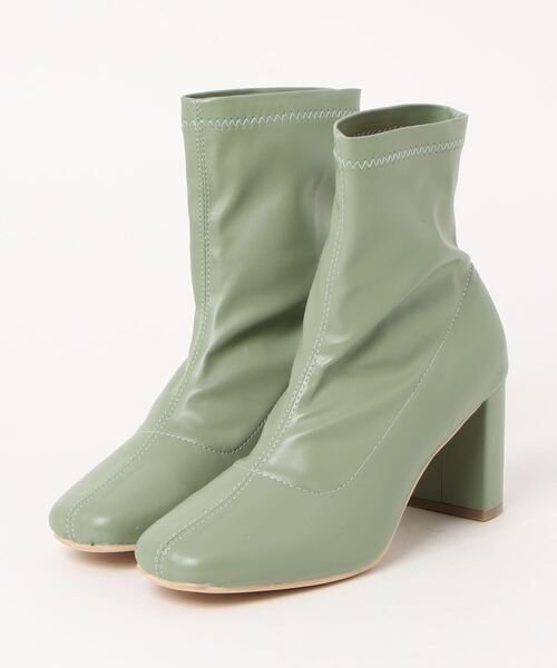 clear（クリア）の「ストレッチショートブーツ（ブーツ・レディース・ブラック/アイボリー/イエロー/グリーン・L/M）」の4枚目の写真