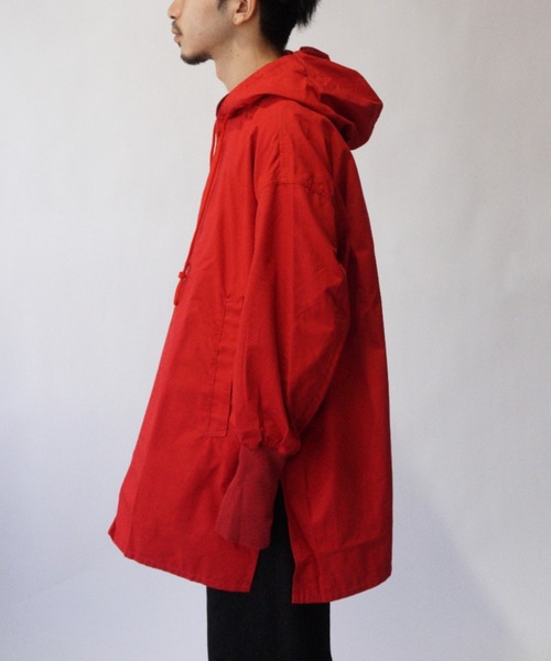 superNova.（スーパーノヴァ）の「Pullover army parka - Rip stop（パーカー・メンズ・レッド・M/S）」の3枚目の写真