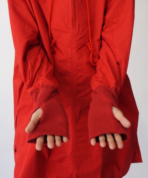 superNova.（スーパーノヴァ）の「Pullover army parka - Rip stop（パーカー・メンズ・レッド・M/S）」の8枚目の写真