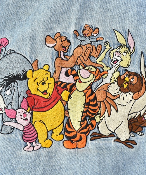 DISNEY VINTAGE（ディズニーヴィンテージ）の「【ヴィンテージ古着】Disney / ディズニー Winnie-the-Pooh クマのプーさん 刺繍 デニムシャツ（シャツ/ブラウス・メンズ・ブルー・X-LARGE）」の3枚目の写真