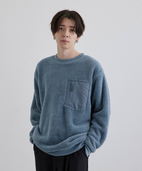 JUNRED（ジュンレッド）の「ボアプルオーバー（その他トップス・メンズ・グレー/ホワイト系その他2/ブルー系その他4/ホワイト・L/LL/M）」の12枚目の写真