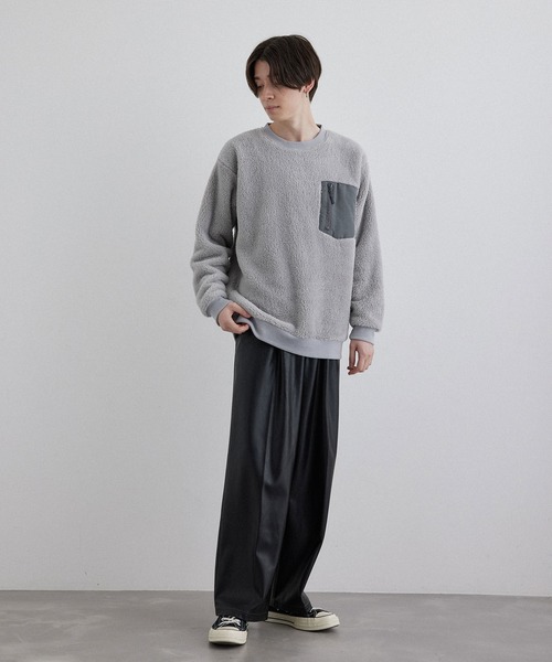 JUNRED（ジュンレッド）の「ボアプルオーバー（その他トップス・メンズ・グレー/ホワイト系その他2/ブルー系その他4/ホワイト・L/LL/M）」の14枚目の写真