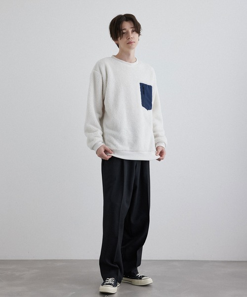 JUNRED（ジュンレッド）の「ボアプルオーバー（その他トップス・メンズ・グレー/ホワイト系その他2/ブルー系その他4/ホワイト・L/LL/M）」の15枚目の写真