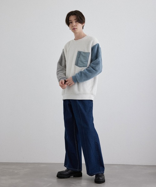 JUNRED（ジュンレッド）の「ボアプルオーバー（その他トップス・メンズ・グレー/ホワイト系その他2/ブルー系その他4/ホワイト・L/LL/M）」の17枚目の写真