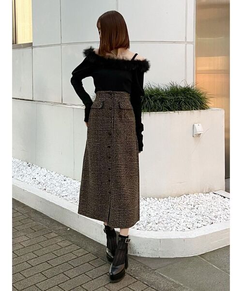 EATME（イートミー）の「フワフワリブTOP（Tシャツ/カットソー・レディース・ブラック/ベージュ/ブラウン・FREE）」の9枚目の写真