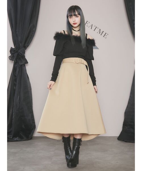 EATME（イートミー）の「フワフワリブTOP（Tシャツ/カットソー・レディース・ブラック/ベージュ/ブラウン・FREE）」の10枚目の写真