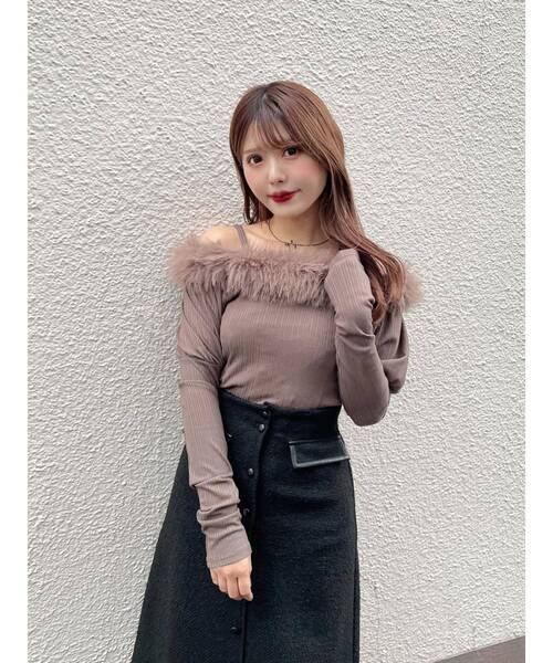 EATME（イートミー）の「フワフワリブTOP（Tシャツ/カットソー・レディース・ブラック/ベージュ/ブラウン・FREE）」の18枚目の写真