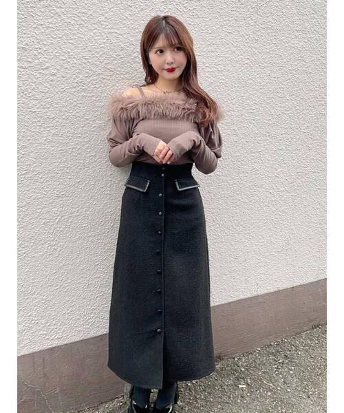 EATME（イートミー）の「フワフワリブTOP（Tシャツ/カットソー・レディース・ブラック/ベージュ/ブラウン・FREE）」の20枚目の写真