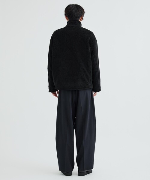 city（シティ）の「OVER SIZE BOA BLOUZON/オーバーサイズボアジップブルゾン（ブルゾン・メンズ・ブラック/ライトベージュ・1/2）」の12枚目の写真