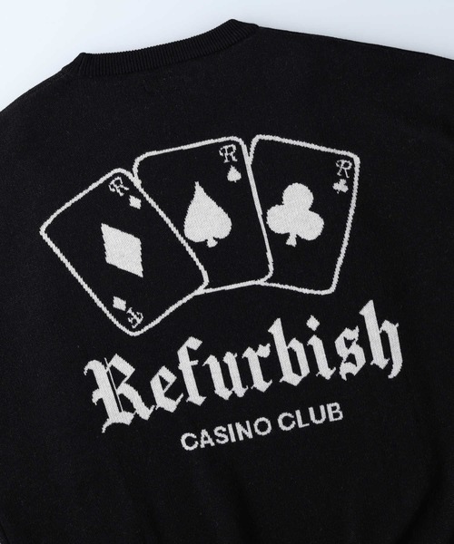 Right-on（ライトオン）の「【Refurbish】ロゴニットクルー（ニット/セーター・メンズ・ブラック/パープル・L/M/S/XL）」の10枚目の写真