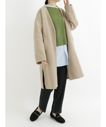 Samansa Mos2 blue | マルチスタイル着流しコート(その他アウター)