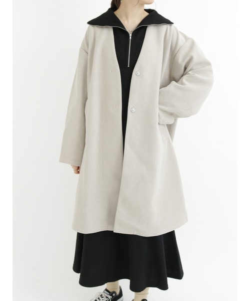 Samansa Mos2 blue（サマンサモスモスブルー）の「マルチスタイル着流しコート（その他アウター・レディース・ベージュ/チャコール/シルバーグレー/ブラック・MEDIUM/LARGE）」の8枚目の写真