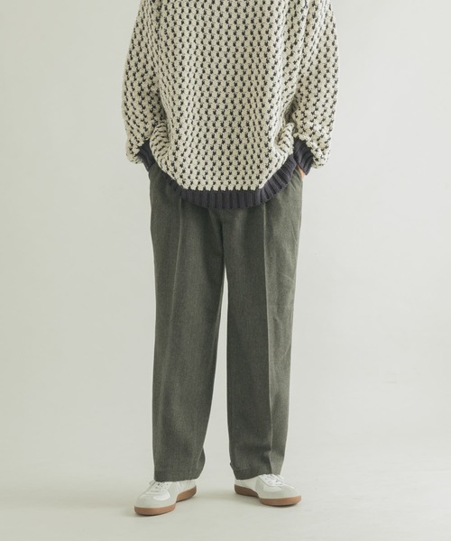 FORK&SPOON（フォークアンドスプーン）の「FORK&SPOON　ツイードパンツ（その他パンツ・メンズ・カーキ/グレー・5/4）」の2枚目の写真