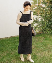 flower | ツイードキャミワンピース(ワンピース)