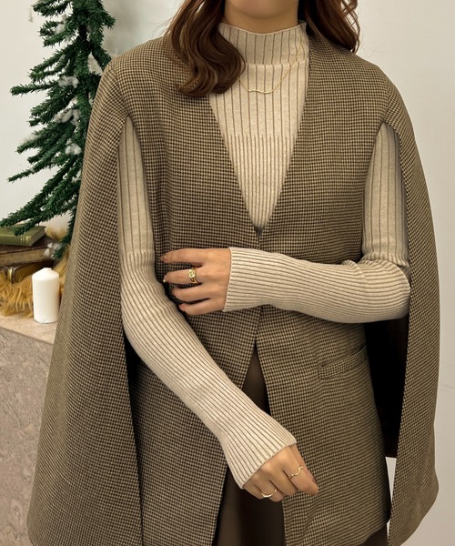 apres jour clair（アプレジュールクレア）の「【apres jour clair】ストライプリブニットプルオーバー【ZOZOTOWN限定アイテム】（ニット/セーター・レディース・ブラウン系その他/アイボリー・X-LARGE/フリー）」の3枚目の写真