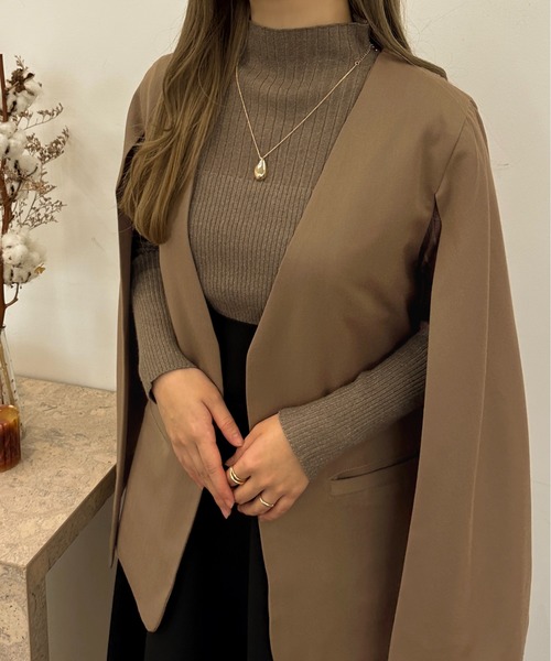 apres jour clair（アプレジュールクレア）の「【apres jour clair】ストライプリブニットプルオーバー【ZOZOTOWN限定アイテム】（ニット/セーター・レディース・ブラウン系その他/アイボリー・X-LARGE/フリー）」の6枚目の写真