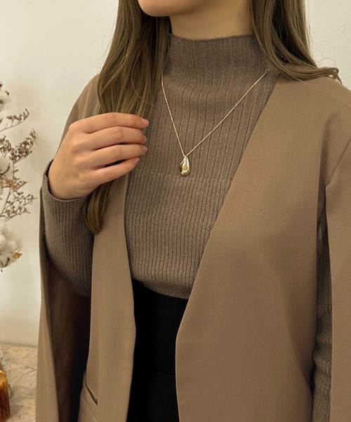 apres jour clair（アプレジュールクレア）の「【apres jour clair】ストライプリブニットプルオーバー【ZOZOTOWN限定アイテム】（ニット/セーター・レディース・ブラウン系その他/アイボリー・X-LARGE/フリー）」の7枚目の写真