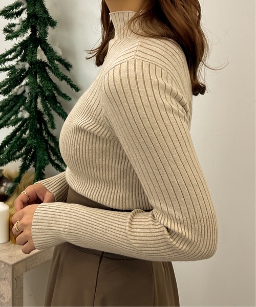 apres jour clair（アプレジュールクレア）の「【apres jour clair】ストライプリブニットプルオーバー【ZOZOTOWN限定アイテム】（ニット/セーター・レディース・ブラウン系その他/アイボリー・X-LARGE/フリー）」の13枚目の写真