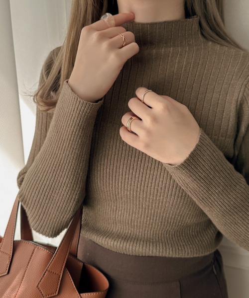 apres jour clair（アプレジュールクレア）の「【apres jour clair】ストライプリブニットプルオーバー【ZOZOTOWN限定アイテム】（ニット/セーター・レディース・ブラウン系その他/アイボリー・X-LARGE/フリー）」の17枚目の写真