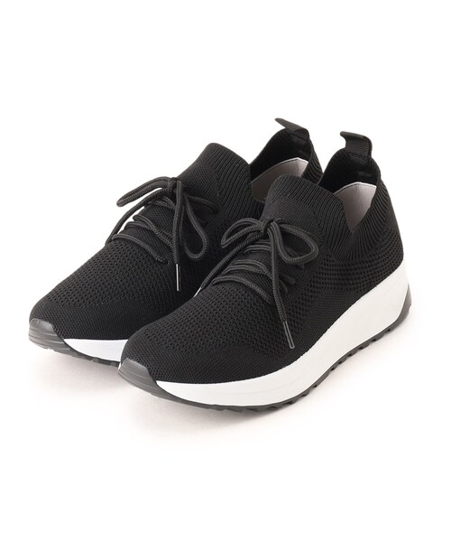 SHOO・LA・RUE（シューラルー）の「◆丸洗い楽ちんニットスニーカー（スニーカー・レディース・グレー/ブラック・35/25/45）」の4枚目の写真