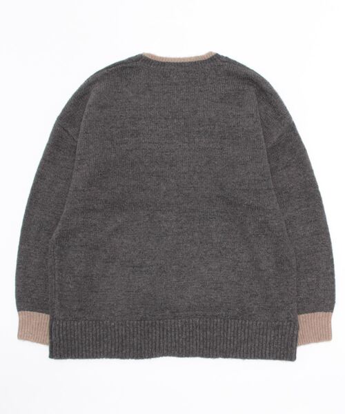 Samansa Mos2(サマンサ モスモス)の「配色Vネックニットカーディガン(カーディガン/ボレロ・レディース・ベージュ/オフホワイト/イエロー/ブルー/グリーン/チャコール・フリ-)」の7枚目の写真