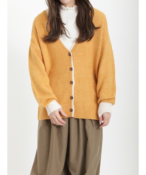 Samansa Mos2(サマンサ モスモス)の「配色Vネックニットカーディガン(カーディガン/ボレロ・レディース・ベージュ/オフホワイト/イエロー/ブルー/グリーン/チャコール・フリ-)」の19枚目の写真