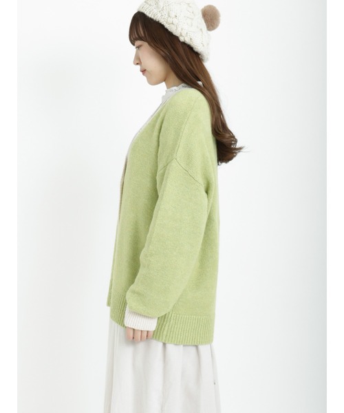 Samansa Mos2(サマンサ モスモス)の「配色Vネックニットカーディガン(カーディガン/ボレロ・レディース・ベージュ/オフホワイト/イエロー/ブルー/グリーン/チャコール・フリ-)」の14枚目の写真