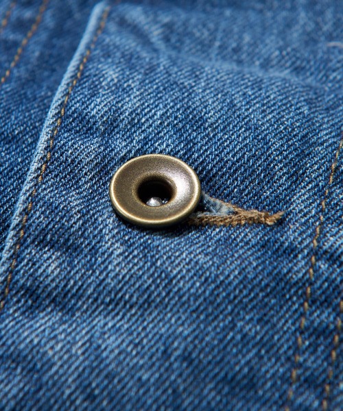 TOBILA（トビラ）の「12オンスデニムパッチワークポケットベスト