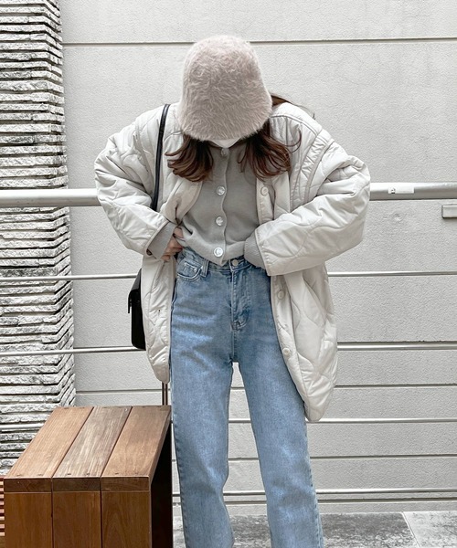 Lamoa（ラモア）の「Lamoa/【袖取り外し可能】2WAY キルティング ノーカラー ジャケット（ノーカラージャケット・レディース・オフホワイト/ブラック・MEDIUM）」の22枚目の写真