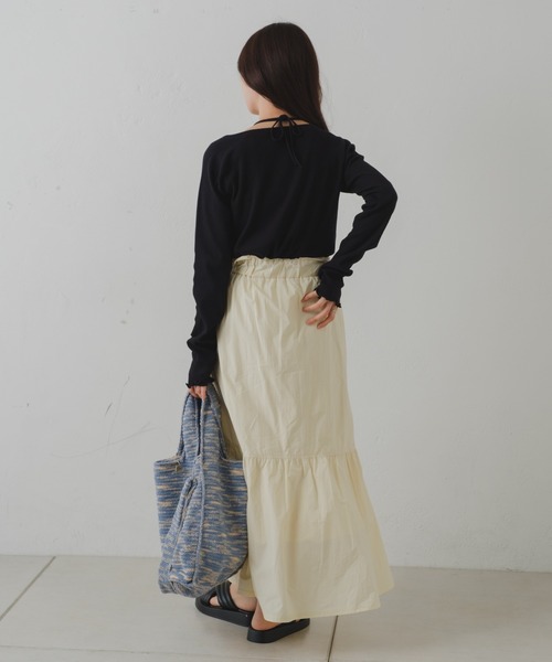 Kastane（カスタネ）の「【2023SSアイテム】ナイロンティアードボリュームスカート（スカート・レディース・ブラック/オフホワイト/アイボリー・FREE）」の15枚目の写真