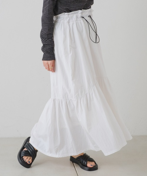 Kastane（カスタネ）の「【2023SSアイテム】ナイロンティアードボリュームスカート（スカート・レディース・ブラック/オフホワイト/アイボリー・FREE）」の21枚目の写真